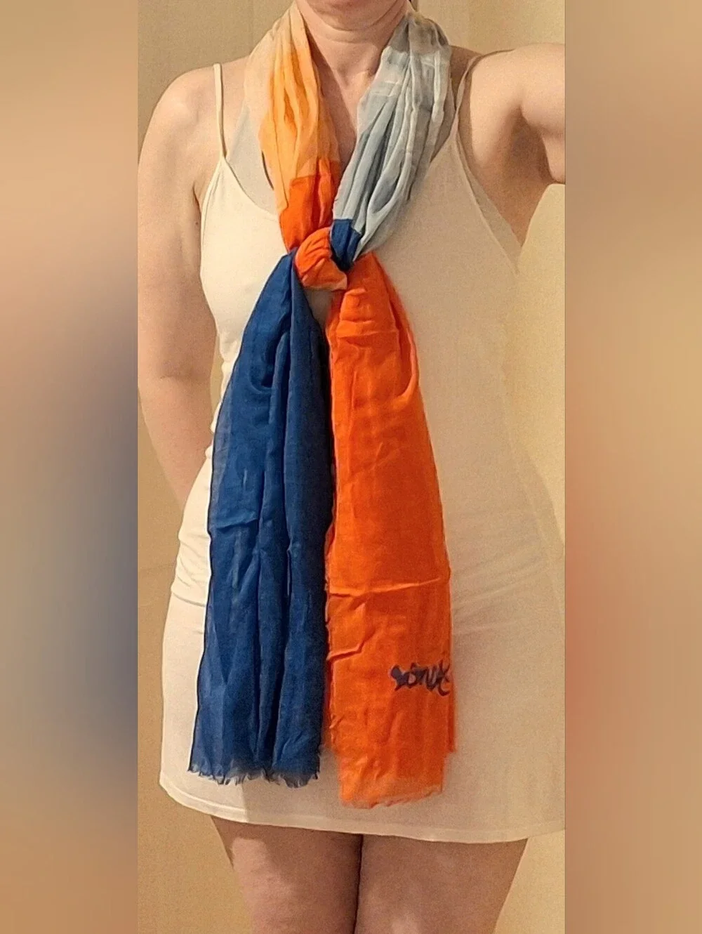 Diane Von Furstenberg | Orange/Blue Wrap/Scarf
